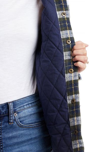 Ladies Shacket Nantucket Flannel Windowpane LADIES OUTERWEAR Castaway Nantucket Island