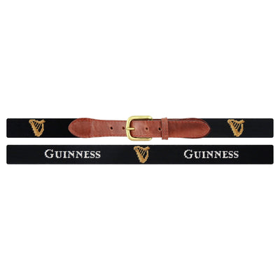 Needlepoint Belt Black Guinness MENS BELTS Smathers & Branson