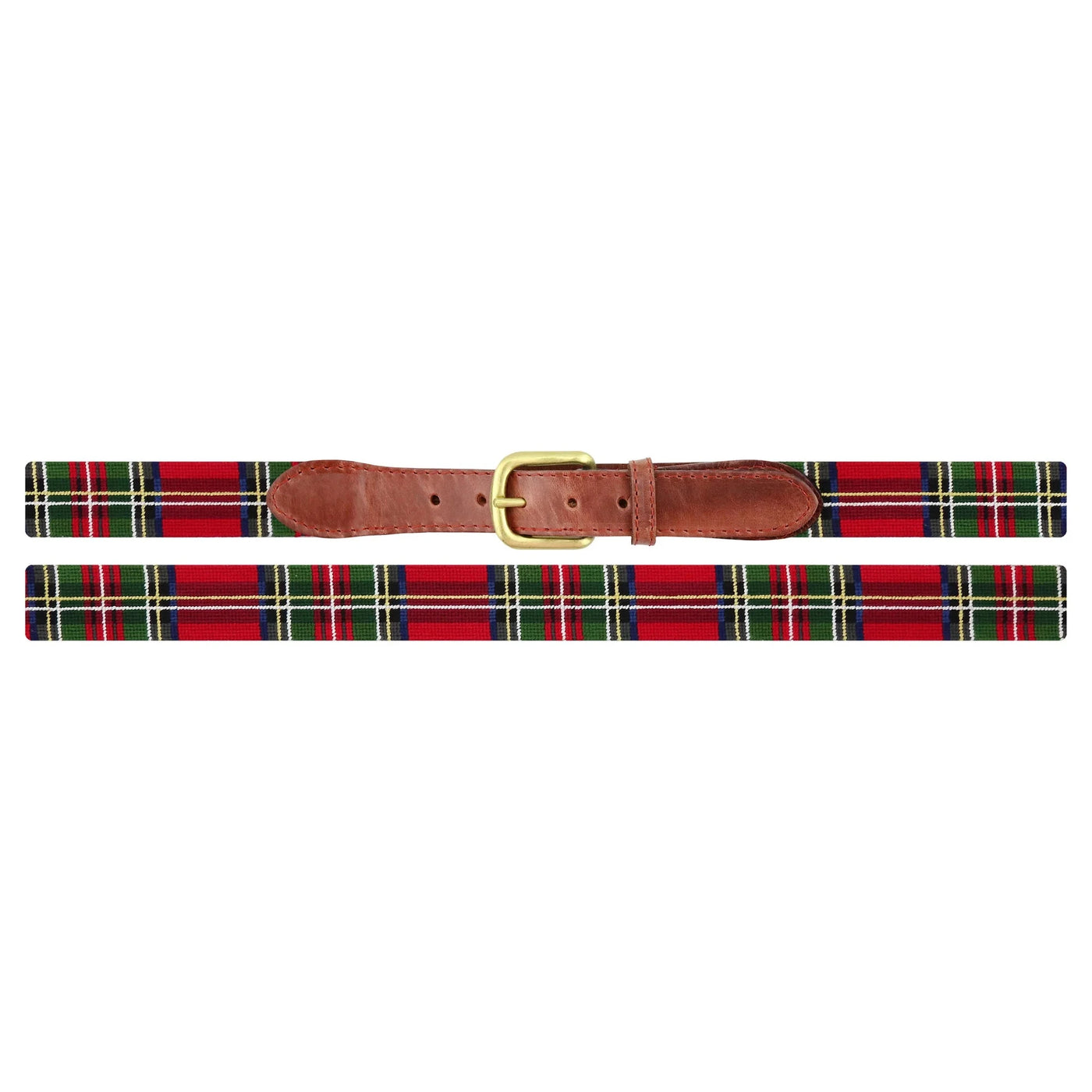 Needlepoint Belt Christmas Plaid MENS BELTS Castaway Nantucket Island