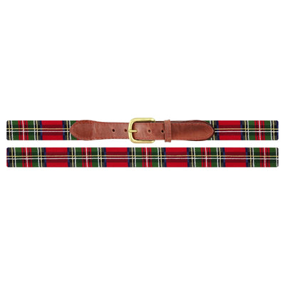 Needlepoint Belt Christmas Plaid MENS BELTS Castaway Nantucket Island