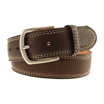 Raleigh Elk Leather Belt Mahogany MENS BELTS TB Phelps