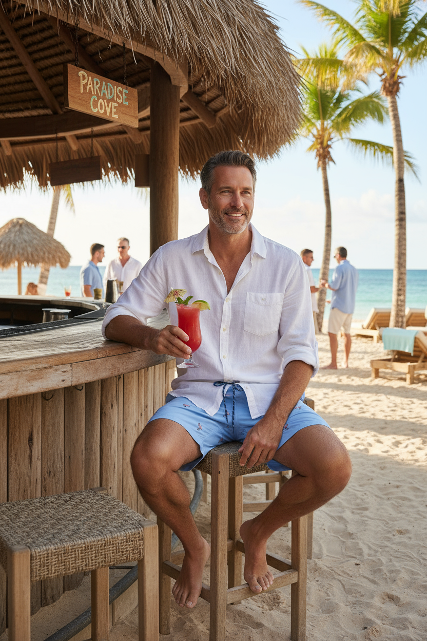 Sandbar Swim Suit Liberty with Flamingo MENS SWIM Castaway Nantucket Island