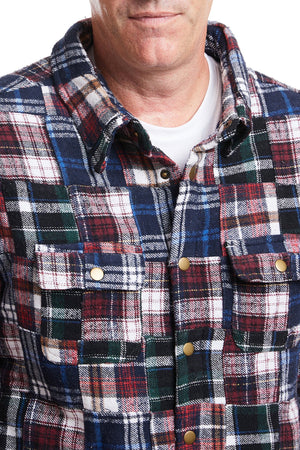Shacket Colorado Flannel Patch Madras MENS OUTERWEAR Castaway Nantucket Island