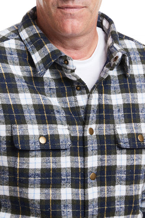 Shacket Nantucket Flannel Windowpane MENS OUTERWEAR Castaway Nantucket Island