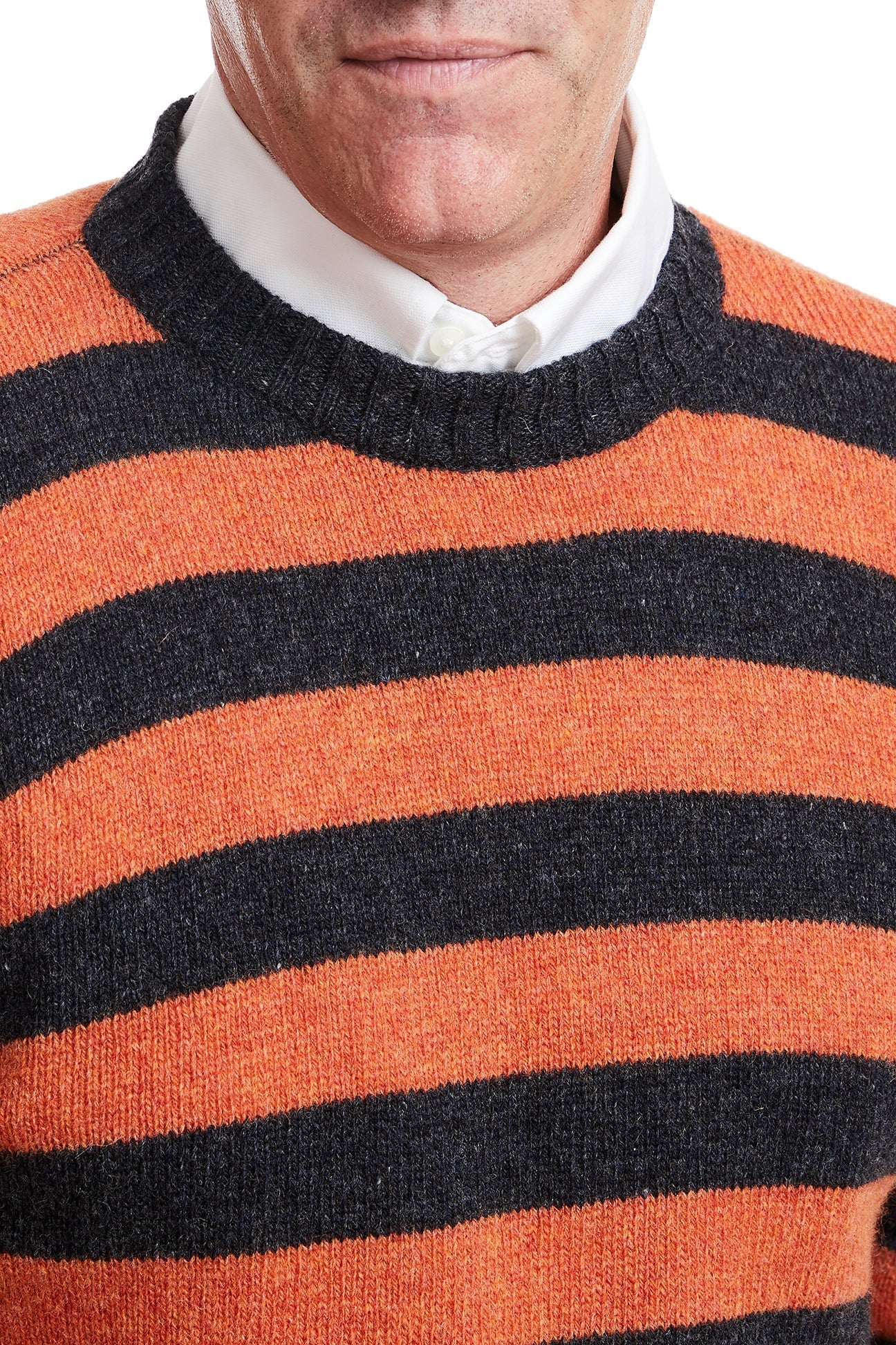 Orange striped sweater mens hotsell