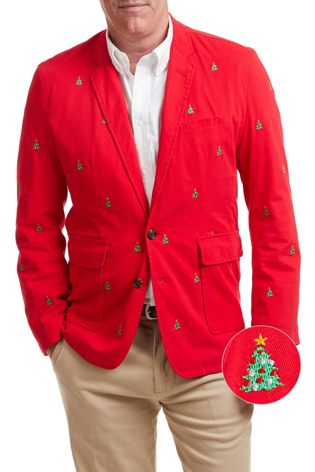 christmas dress jackets Spinnaker Blazer Bright Red with Trees L / Red / Blazer 121624-2 Color:Black Pebbled the Christmas special womens Lady Black Tie -