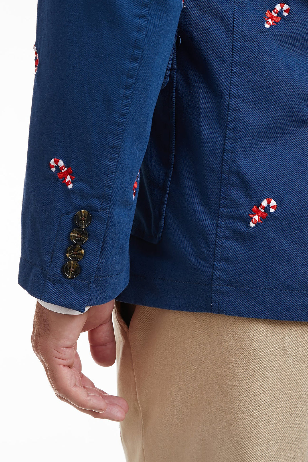 Castaway Mens Holiday Spinnaker Blazer Nantucket Navy with Candy