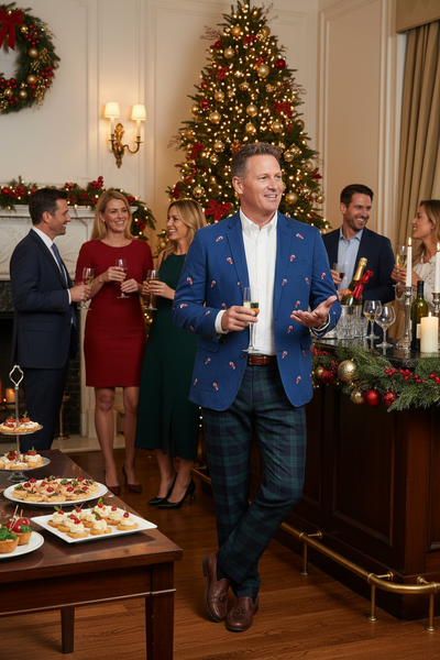 Spinnaker Blazer Nantucket Navy with Candy Cane MENS OUTERWEAR Castaway Nantucket Island