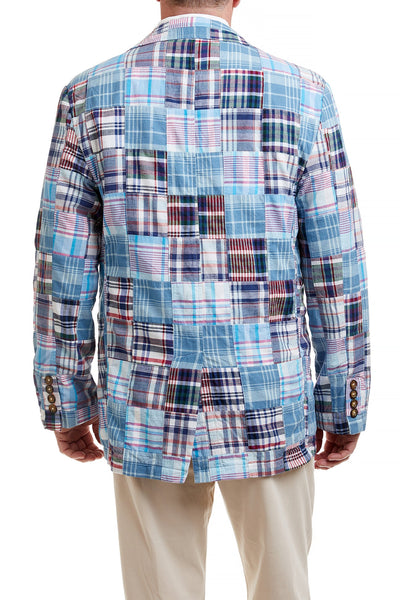 Spinnaker Blazer Seapoint Patch Madras MENS OUTERWEAR Castaway Nantucket Island