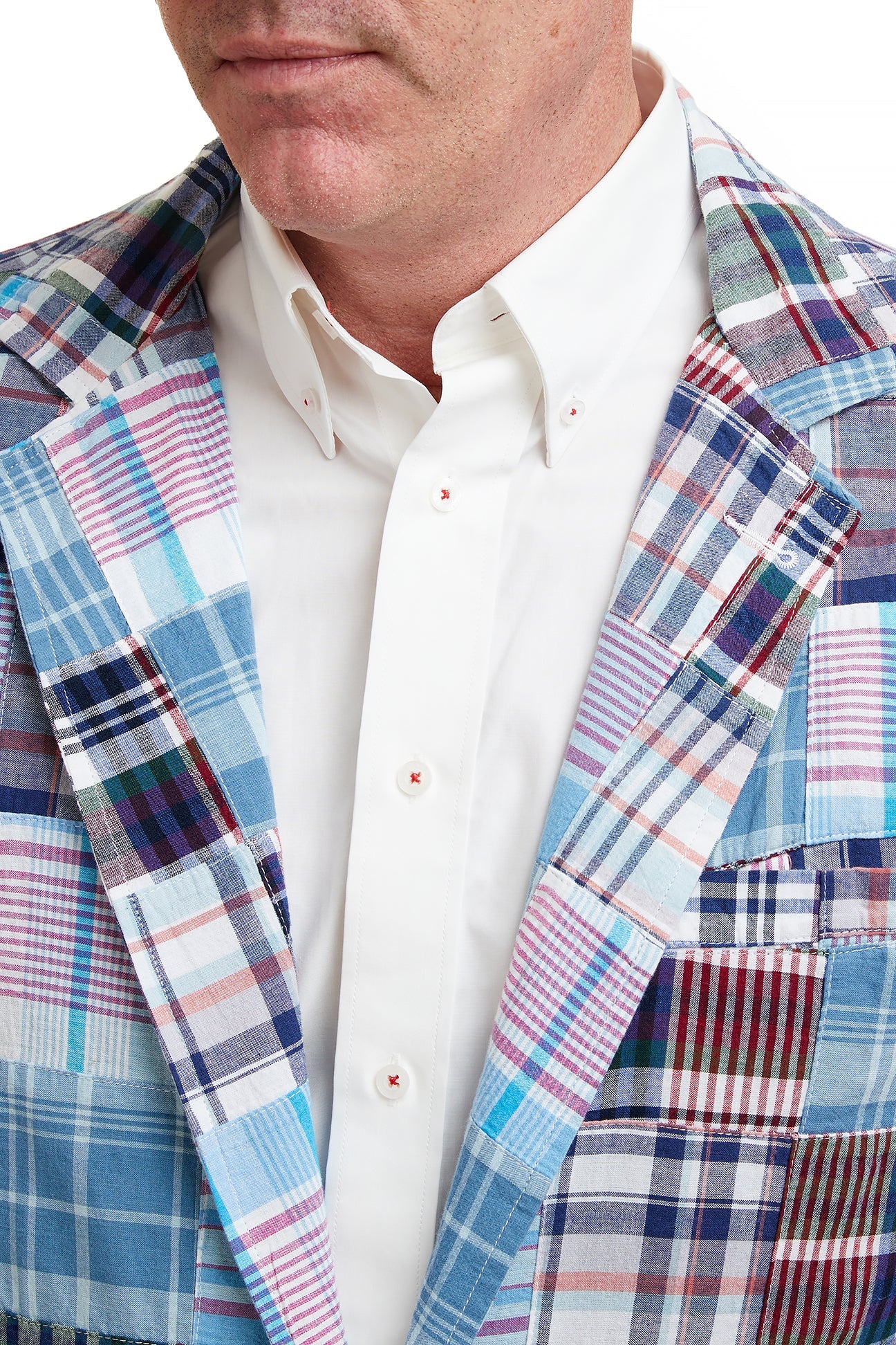 Spinnaker Blazer Seapoint Patch Madras MENS OUTERWEAR Castaway Nantucket Island