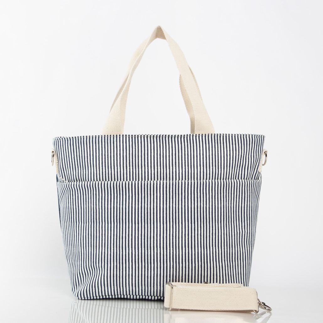 Striped Cooler Bag Navy & White ACCESSORIES NO GOOG SHOP CB Station