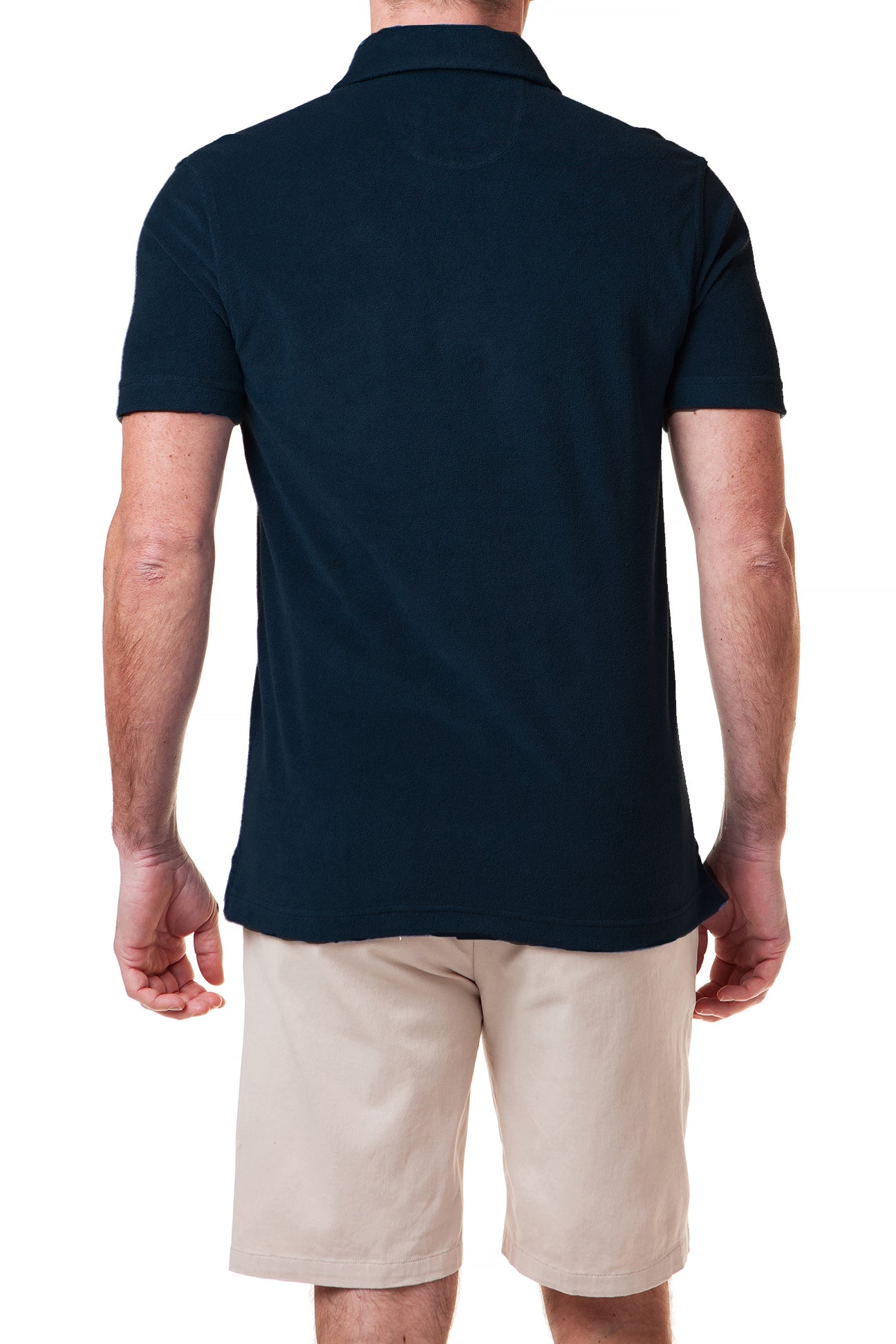 Terry Cloth Polo Navy POLOS & TEES Castaway Nantucket Island