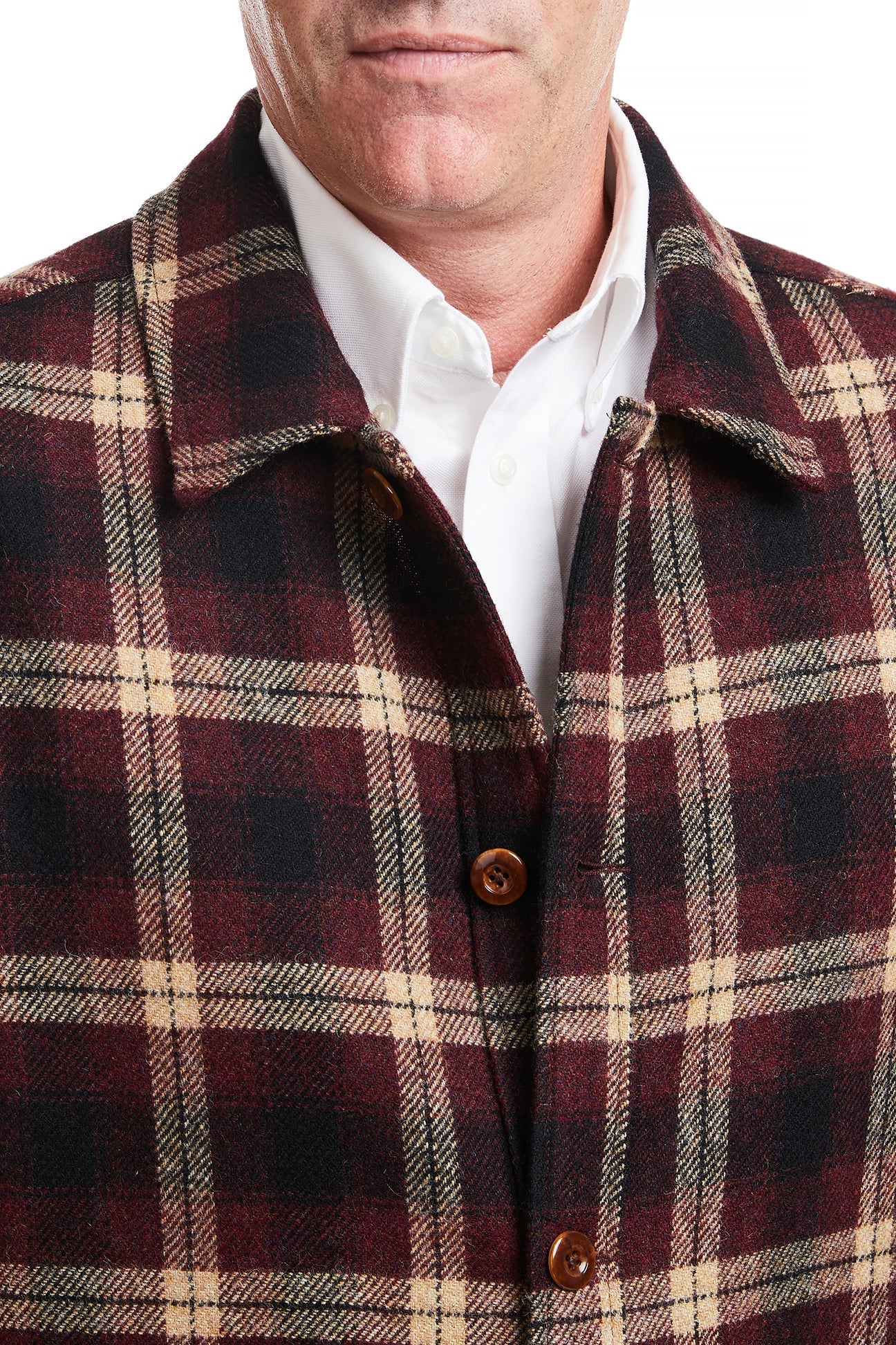 Tweedbank Milled Wool Jacket Red and Tan Plaid MENS OUTERWEAR Castaway Nantucket Island