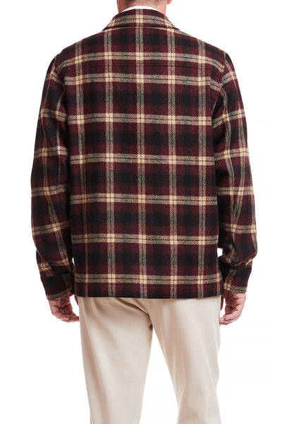 Tweedbank Milled Wool Jacket Red and Tan Plaid MENS OUTERWEAR Castaway Nantucket Island