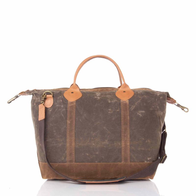 Weekender Bag Waxed Canvas Olive ACCESSORIES CB Station