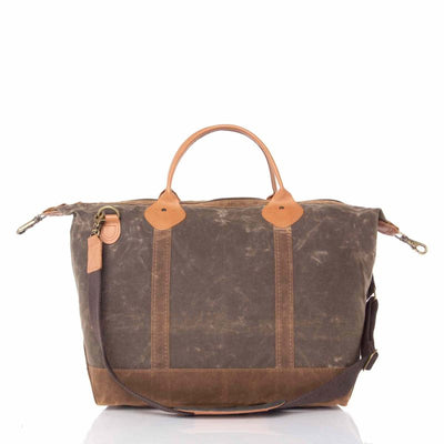 Weekender Bag Waxed Canvas Olive ACCESSORIES CB Station