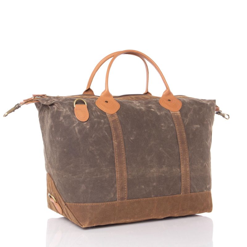 Weekender Bag Waxed Canvas Olive ACCESSORIES CB Station