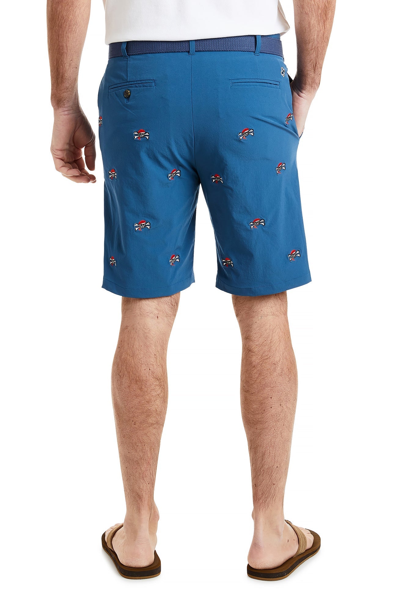 ACKformance Short Abyss Blue with Jolly Roger MENS EMBROIDERED SHORTS Castaway Nantucket Island