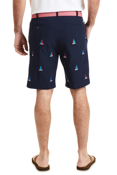 ACKformance Short Nantucket Navy with Americana Sailboat MENS EMBROIDERED SHORTS Castaway Nantucket Island