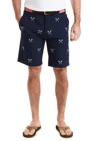 ACKformance Short Nantucket Navy with Lacrosse Sticks MENS EMBROIDERED SHORTS Castaway Nantucket Island