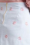 Ali Skirt Blue Seersucker with Crab LADIES SKIRTS Castaway Nantucket Island