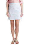 Ali Skirt Blue Seersucker with Crab LADIES SKIRTS Castaway Nantucket Island