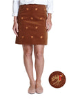 Ali Skirt Corduroy Chocolate with Turkey 19" - LADIES SKIRTS - Castaway Nantucket Island