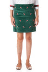 Ali Skirt Corduroy Hunter With Candy Cane 19" - Castaway Nantucket Island