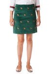 Ali Skirt Corduroy Hunter with Santa Dog - Castaway Nantucket Island