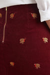 Ali Skirt Corduroy Merlot with Turkey LADIES SKIRTS Castaway Nantucket Island