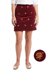 Ali Skirt Corduroy Merlot with Turkey LADIES SKIRTS Castaway Nantucket Island