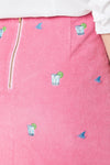 Ali Skirt Corduroy Rose with Fin & Tonic 19" - Castaway Nantucket Island
