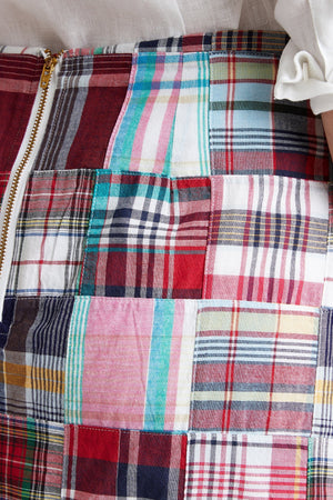 Ali Skirt Hingham Patch Madras LADIES SKIRTS Castaway Nantucket Island