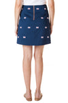 Ali Skirt Nantucket Navy with American Flag 19" - Castaway Nantucket Island
