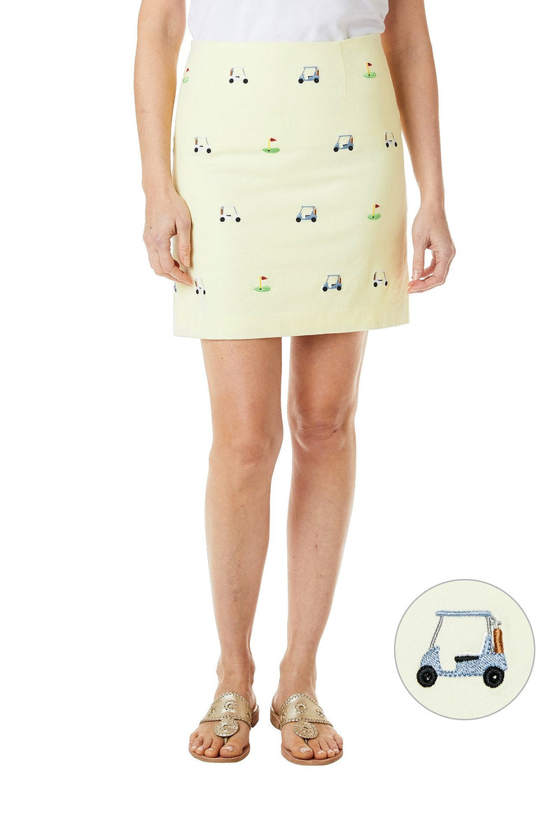 Ali Skirt Stretch Twill Citrus with Tee Time - Castaway Nantucket Island