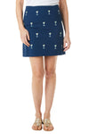 Ali Skirt Stretch Twill Nantucket Navy with Martini - Castaway Nantucket Island