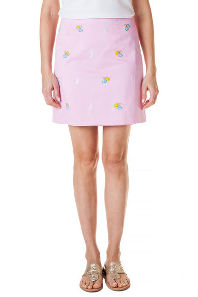 Ali Skirt Stretch Twill Pink with Easter - Castaway Nantucket Island