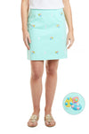 Ali Skirt Stretch Twill Seagrass with Easter Eggs & Bunny LADIES SKIRTS Castaway Nantucket Island