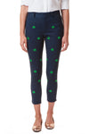 Ankle Capri Stretch Nantucket Navy with Shamrock - LADIES PANT - Castaway Nantucket Island