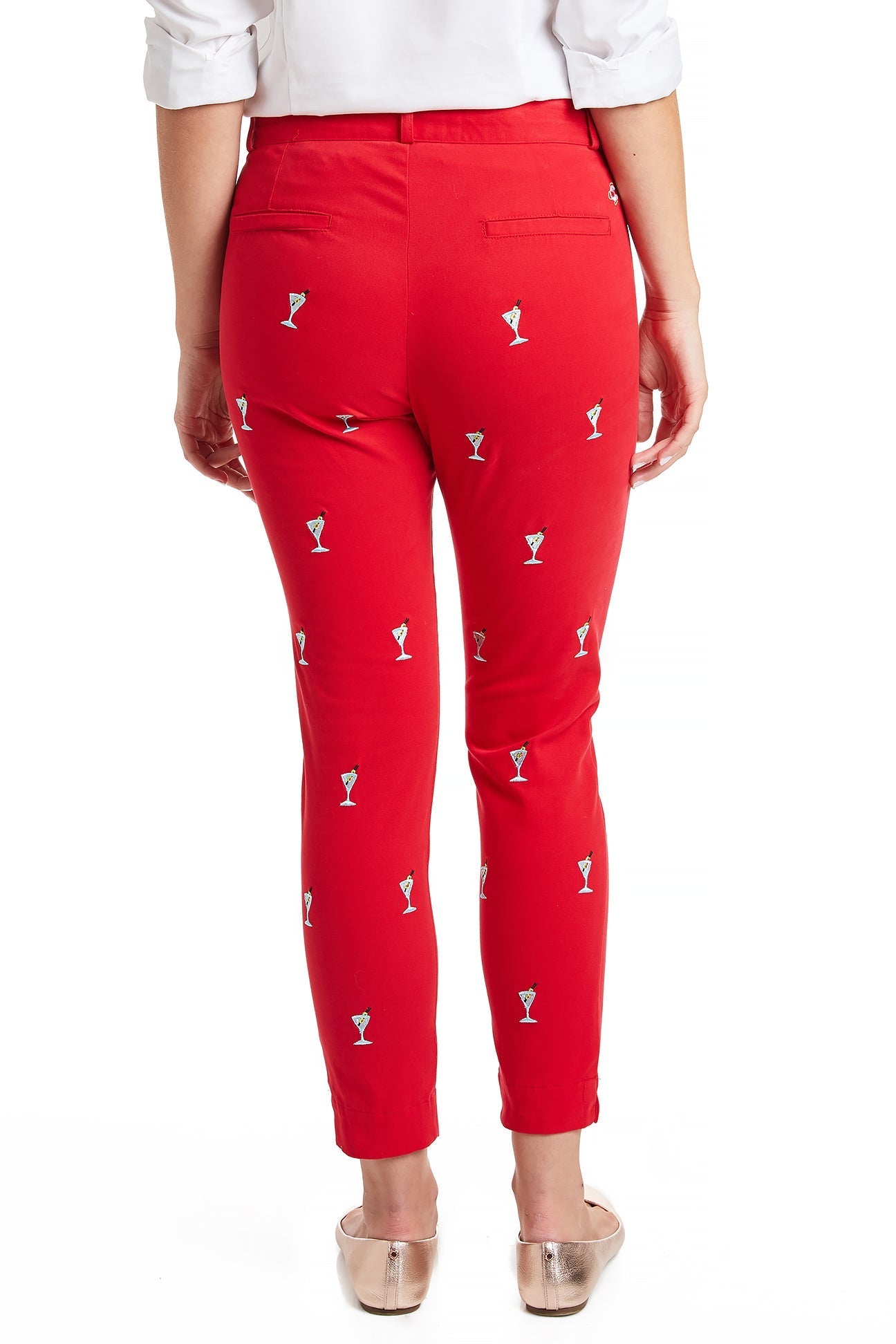 Nantucket Women's Classic Plus Size Capri Jeggings - Red – Spotted