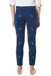 Ankle Capri Stretch Twill Nantucket Navy with Martini Candy Cane - Castaway Nantucket Island