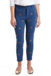 Ankle Capri Stretch Twill Nantucket Navy with Turkey LADIES PANT Castaway Nantucket Island