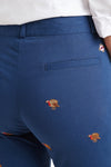 Ankle Capri Stretch Twill Nantucket Navy with Turkey LADIES PANT Castaway Nantucket Island