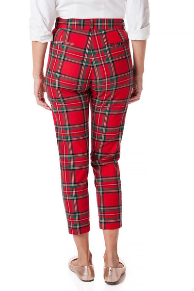 Ankle Capri Stretch Twill Royal Stewart Tartan Plaid - Castaway Nantucket Island