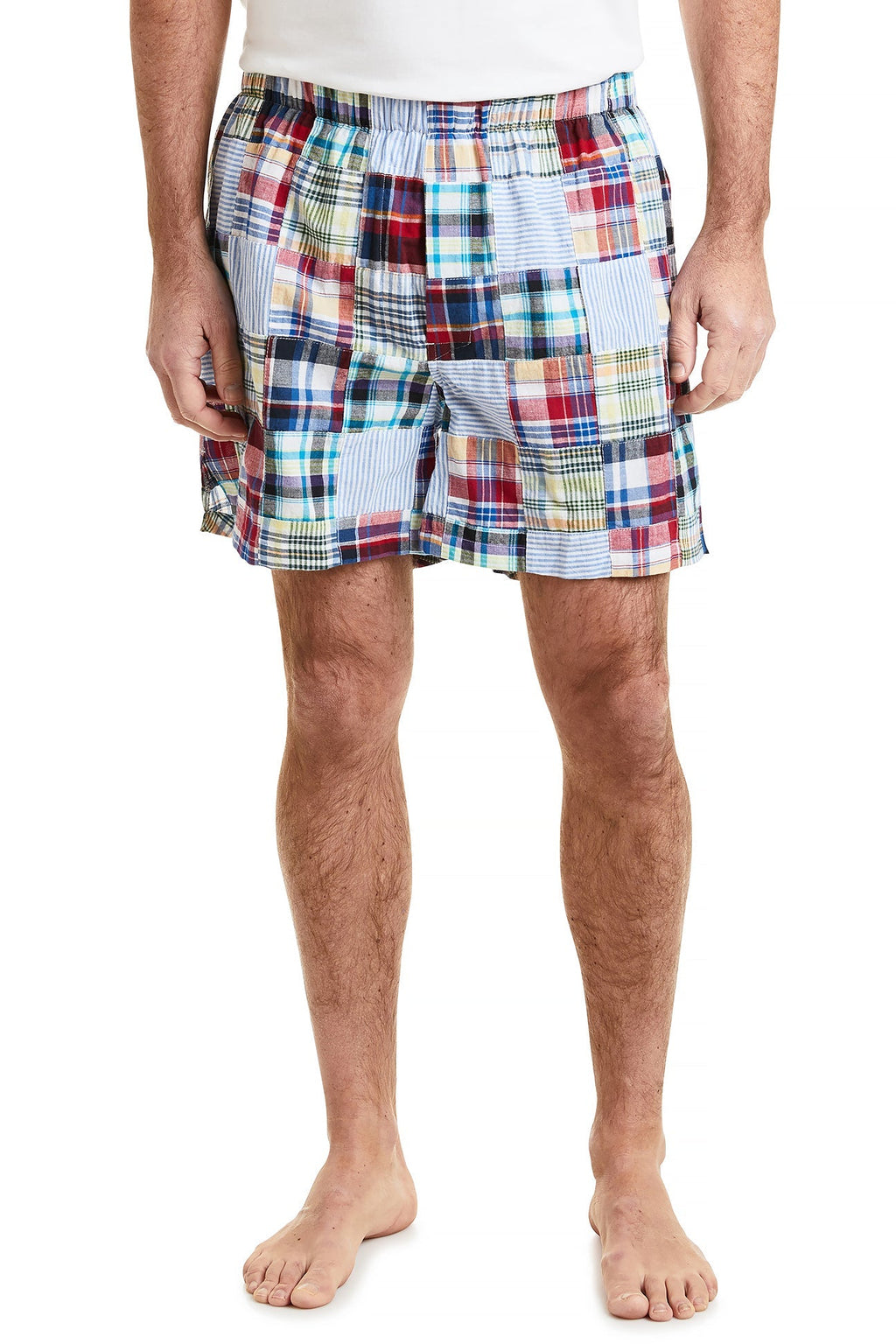 Barefoot Boxer Nautical Patch Madras CASTAWAY BOXERS Castaway Nantucket Island