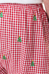 Barefoot Boxer Wide Gingham Red with Christmas Tree - CASTAWAY BOXERS - Castaway Nantucket Island