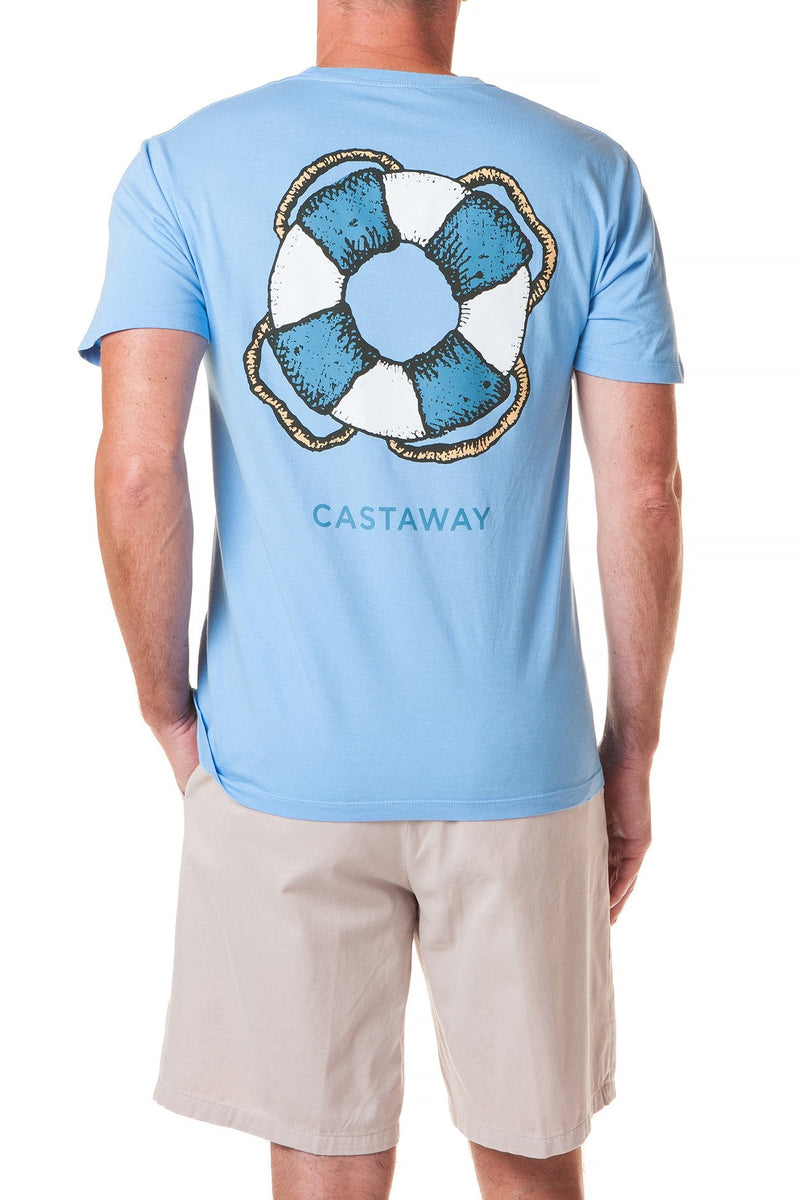 Beach Tee Azure Castaway - POLOS & TEES - Castaway Nantucket Island