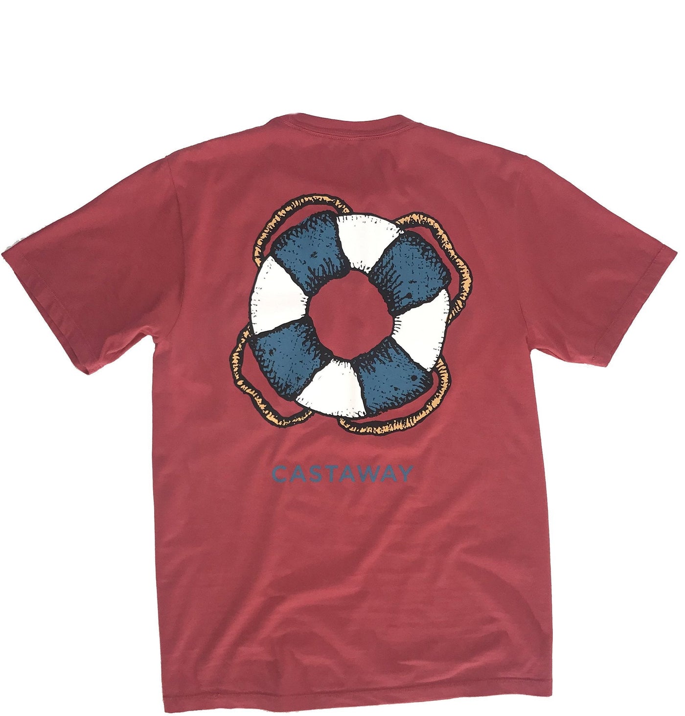 Beach Tee Cardinal Red Castaway - POLOS & TEES - Castaway Nantucket Island