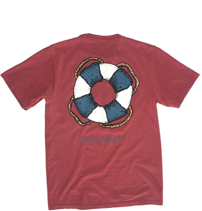 Beach Tee Cardinal Red Castaway - POLOS & TEES - Castaway Nantucket Island