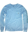 Beach Tee Long Sleeve Azure Castaway - POLOS & TEES - Castaway Nantucket Island